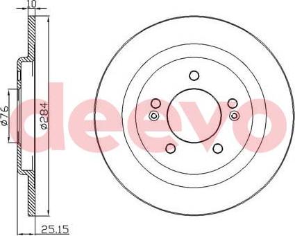 DEEVO BD24860 - Тормозной диск autospares.lv