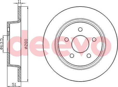 DEEVO BD24800 - Тормозной диск autospares.lv