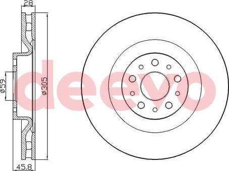 DEEVO BD24820 - Тормозной диск autospares.lv