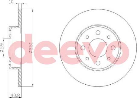 DEEVO BD24360 - Тормозной диск autospares.lv