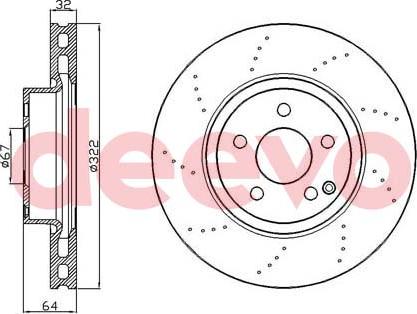 DEEVO BD24200 - Тормозной диск autospares.lv