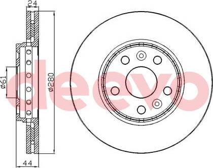 DEEVO BD24720 - Тормозной диск autospares.lv