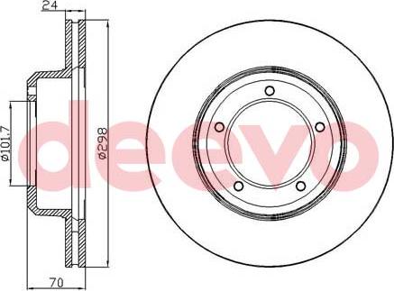 DEEVO BD25500 - Тормозной диск autospares.lv