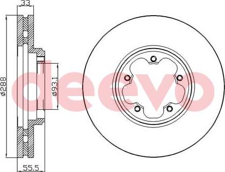 DEEVO BD25040 - Тормозной диск autospares.lv