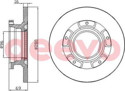 DEEVO BD25060 - Тормозной диск autospares.lv