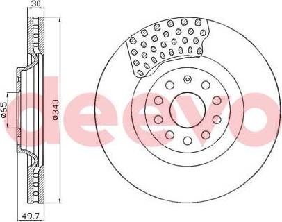 DEEVO BD25240 - Тормозной диск autospares.lv