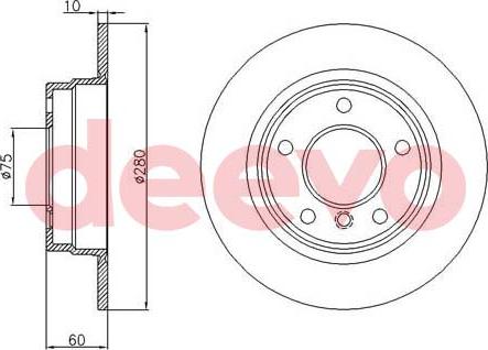 DEEVO BD25720 - Тормозной диск autospares.lv