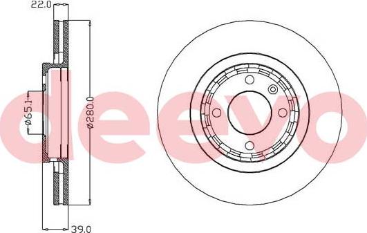 DEEVO BD26440 - Тормозной диск autospares.lv