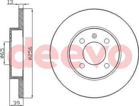 DEEVO BD26460 - Тормозной диск autospares.lv