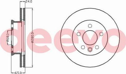 DEEVO BD26840 - Тормозной диск autospares.lv