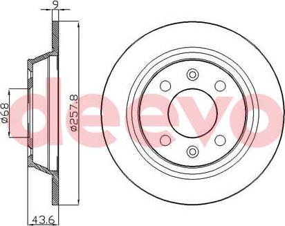 DEEVO BD26720 - Тормозной диск autospares.lv