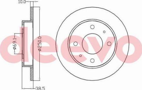 DEEVO BD20480 - Тормозной диск autospares.lv