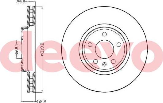 DEEVO BD20540 - Тормозной диск autospares.lv