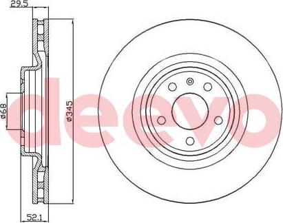 DEEVO BD20560 - Тормозной диск autospares.lv