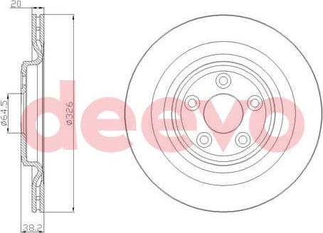 DEEVO BD20520 - Тормозной диск autospares.lv