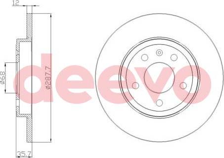 DEEVO BD20640 - Тормозной диск autospares.lv