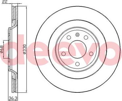 DEEVO BD20620 - Тормозной диск autospares.lv