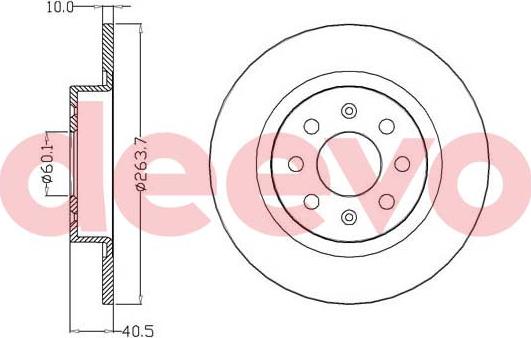 DEEVO BD20040 - Тормозной диск autospares.lv