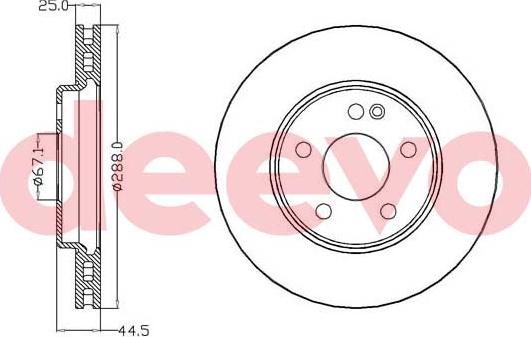 DEEVO BD20060 - Тормозной диск autospares.lv