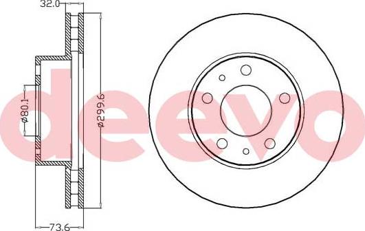 DEEVO BD20840 - Тормозной диск autospares.lv