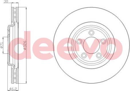 DEEVO BD20360 - Тормозной диск autospares.lv