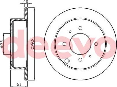 DEEVO BD20300 - Тормозной диск autospares.lv