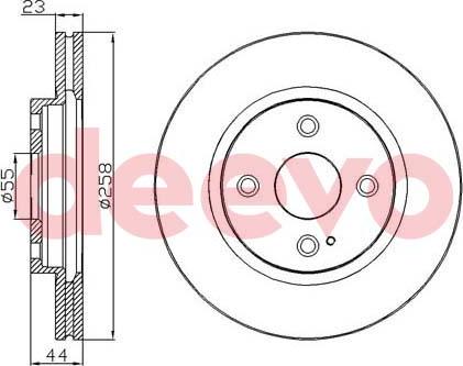 DEEVO BD20380 - Тормозной диск autospares.lv