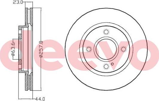 DEEVO BD20320 - Тормозной диск autospares.lv