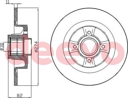 DEEVO BD20260 - Тормозной диск autospares.lv