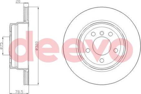 DEEVO BD20760 - Тормозной диск autospares.lv