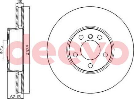 DEEVO BD20700 - Тормозной диск autospares.lv