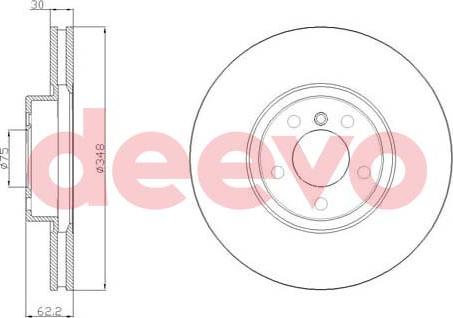 DEEVO BD20720 - Тормозной диск autospares.lv