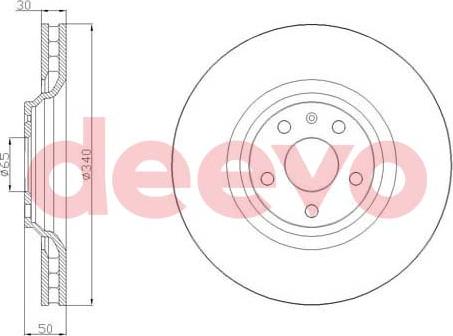 DEEVO BD21900 - Тормозной диск autospares.lv