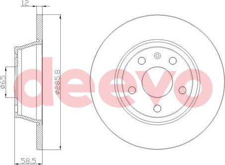 DEEVO BD21920 - Тормозной диск autospares.lv