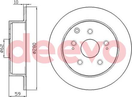 DEEVO BD21460 - Тормозной диск autospares.lv