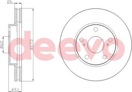 DEEVO BD21400 - Тормозной диск autospares.lv