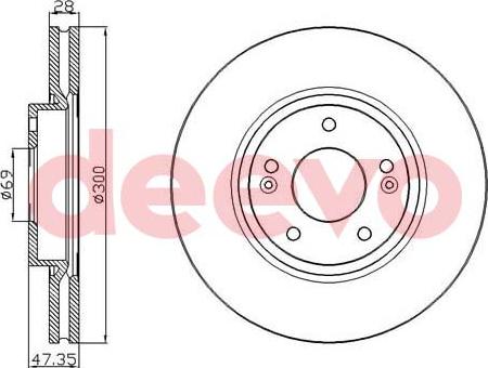 DEEVO BD21040 - Тормозной диск autospares.lv