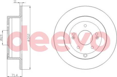 DEEVO BD21060 - Тормозной диск autospares.lv