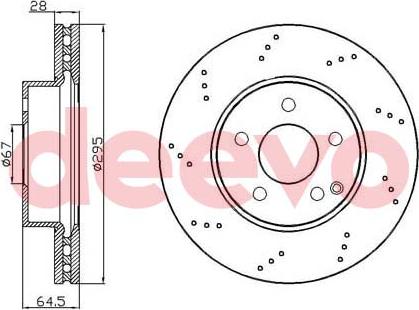 DEEVO BD21120 - Тормозной диск autospares.lv