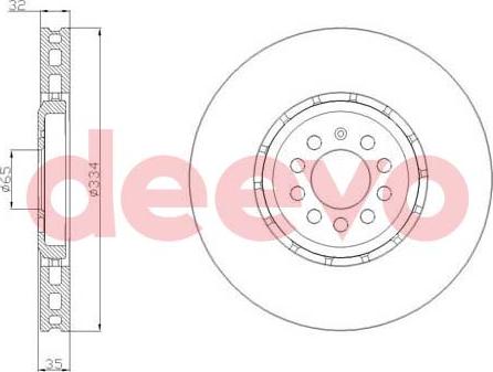 DEEVO BD21880 - Тормозной диск autospares.lv