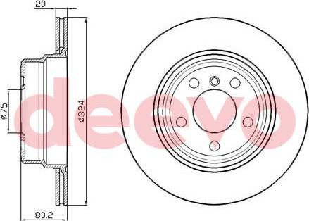 DEEVO BD21820 - Тормозной диск autospares.lv