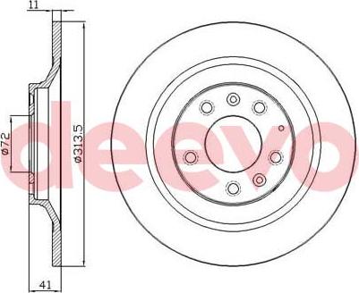 DEEVO BD21360 - Тормозной диск autospares.lv