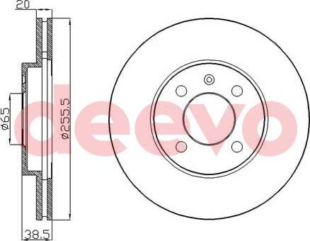 DEEVO BD21740 - Тормозной диск autospares.lv