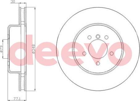 DEEVO BD21760 - Тормозной диск autospares.lv