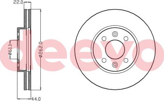 DEEVO BD28640 - Тормозной диск autospares.lv