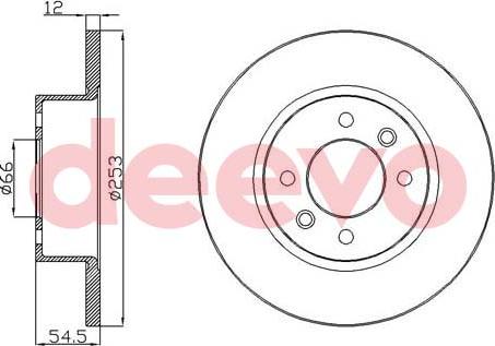 DEEVO BD28080 - Тормозной диск autospares.lv