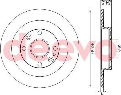 DEEVO BD28280 - Тормозной диск autospares.lv