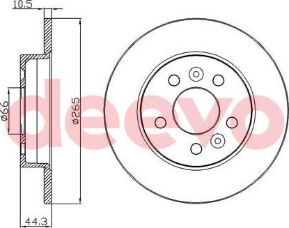 DEEVO BD28740 - Тормозной диск autospares.lv