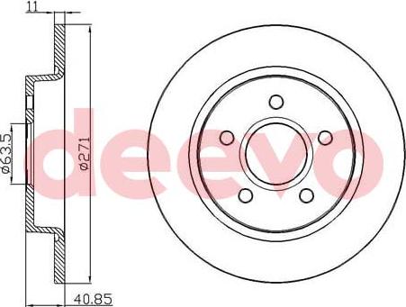 DEEVO BD23400 - Тормозной диск autospares.lv