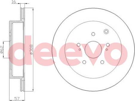 DEEVO BD23580 - Тормозной диск autospares.lv